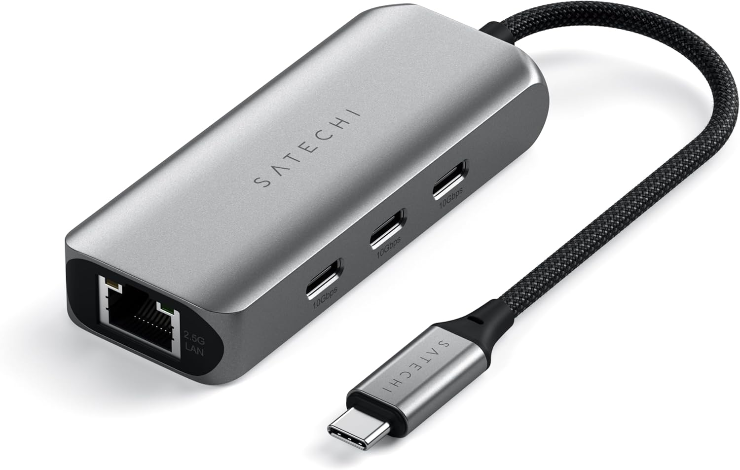 Satechi USB C 2.5 Gigabit Ethernet Adapter, 4-In-1 Network Adapter with Enhanced Speed and 3X USB-C 3.2 Ports, Compatible with Macbook, Ipad, Windows, Android, Chrome and More image number 3