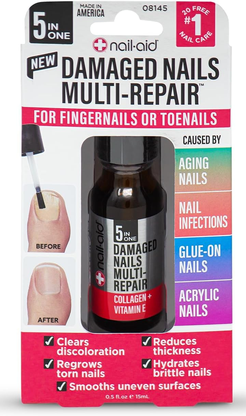 Nail-Aid - 5-In-1 Damaged Nails Multi-Repair for Fingernails or Toenails