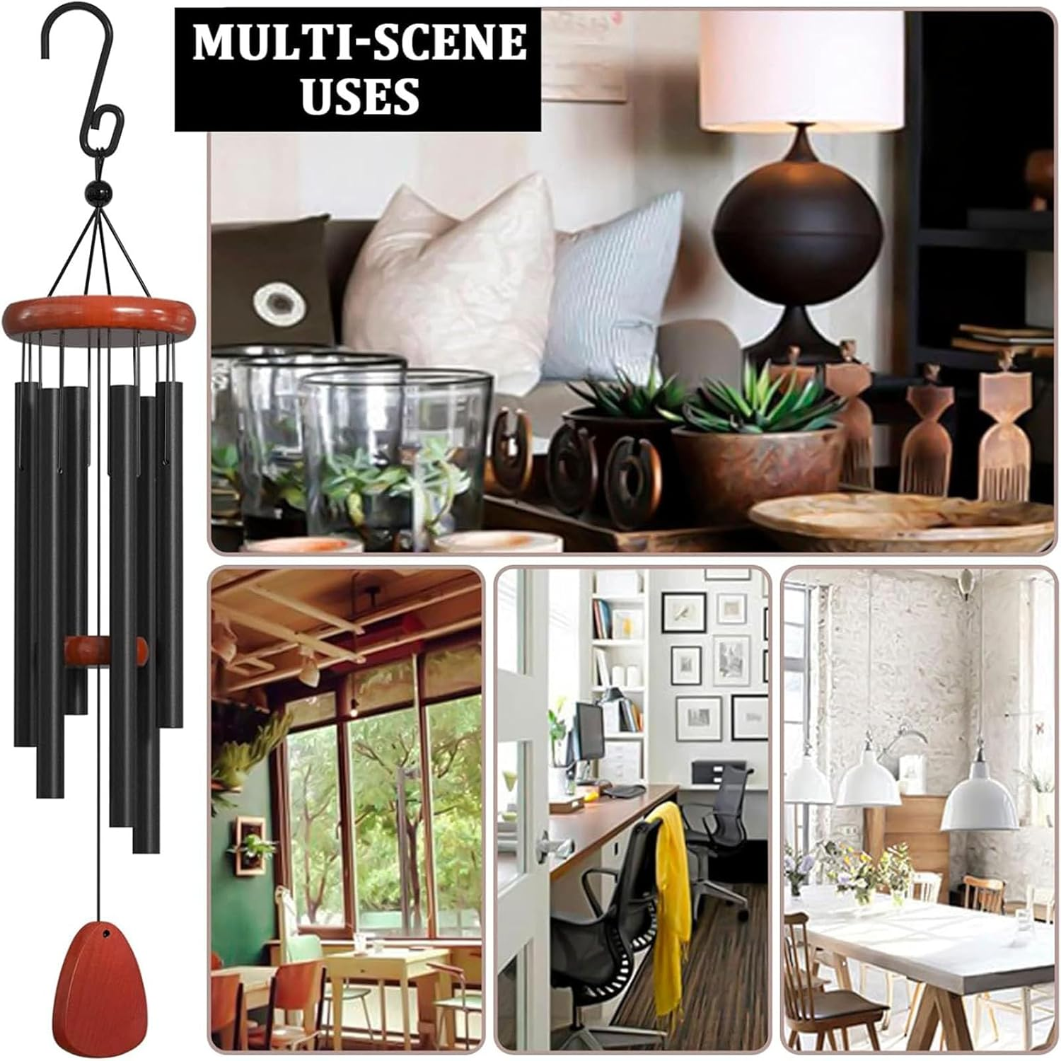 SYGELER 93.9CM Large Aluminum Wind Chimes for Outdoor - Beautiful Memorial Wind Chimes for Outdoor Garden, Soothing Melodic Tones