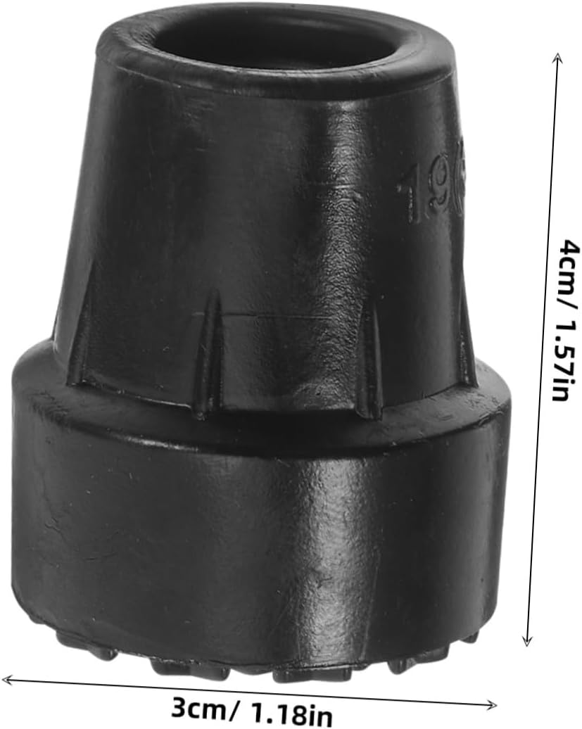 Ciieeo 10Pcs Replacement Rubber Cane Tips for Canes Crutch Walking Sticks and Walkers Non-Slip Heavy Duty Tips for Safe Walking Black - Yellow image number 7