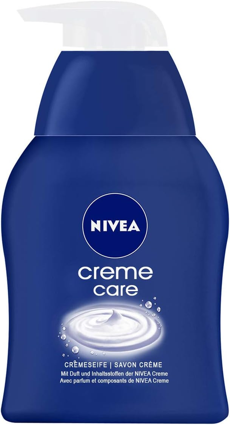 NIVEA Creme Care Cream Soap in Pack of 3 (3 X 250 Ml), Hand Soap with Fragrance and Ingredients of Nivea Cream, Mild Soap with Gentle Foam image number 3