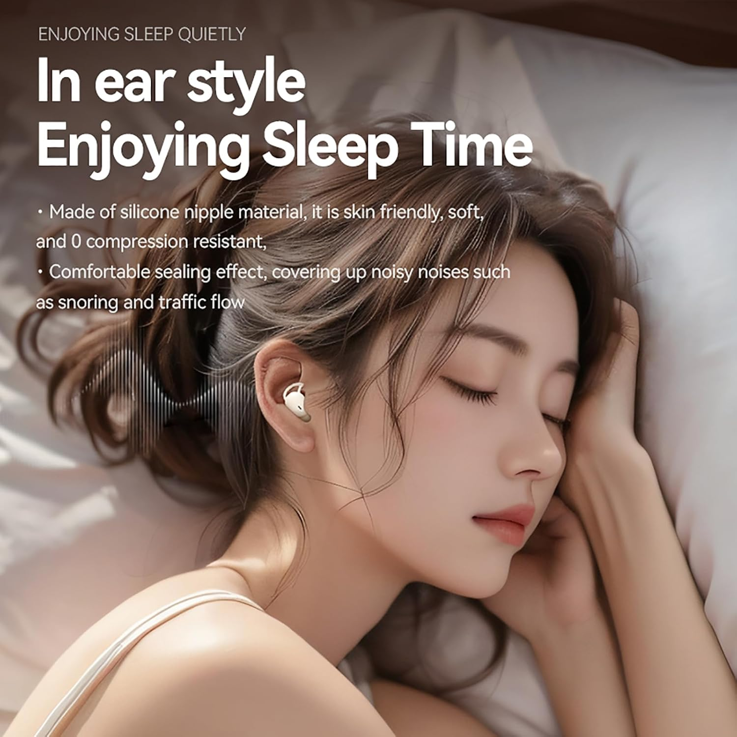 Wireless Sleep Headphones for Side Sleepers, Bluetooth 5.46 Noise Cancelling Sleep Earbuds with Soft Ear Pads, Sleeping Headphones with 20 Hours Battery Life (Black) image number 3