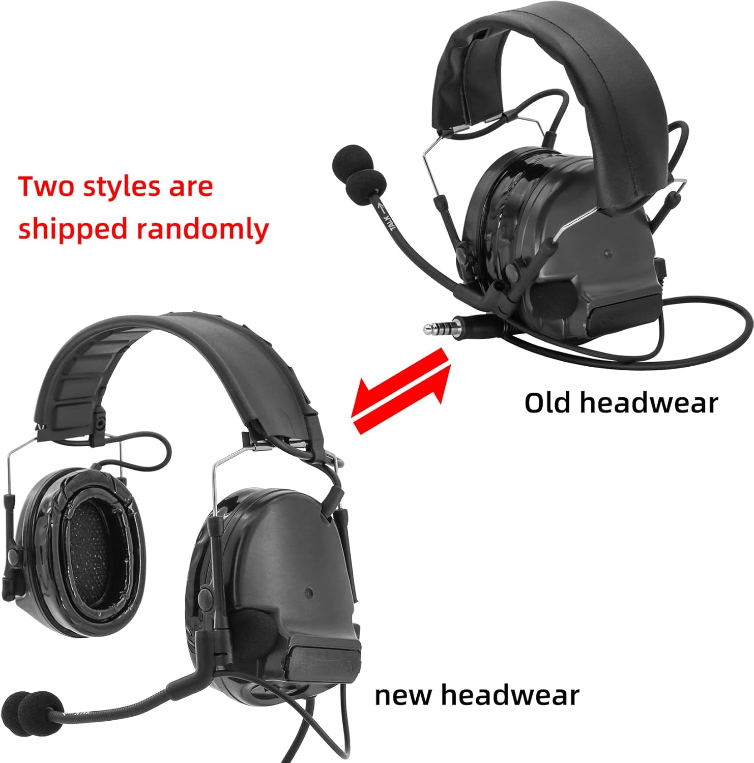 HEARFALCOM Comta III (Comta Ii Headset Upgrade Version) Tactical Airsoft Sports Noise-Cancelling Pickup Silicone Earmuffs Shooting Headset (BK) - Cb image number 2