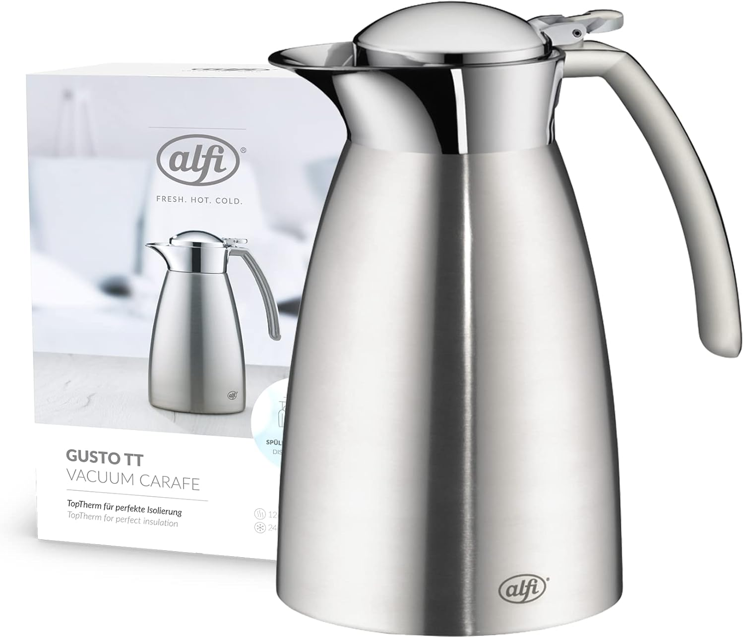 Alfi 'Kugel' (Sphere) Insulated Thermos Can 0.94 L White Plastic