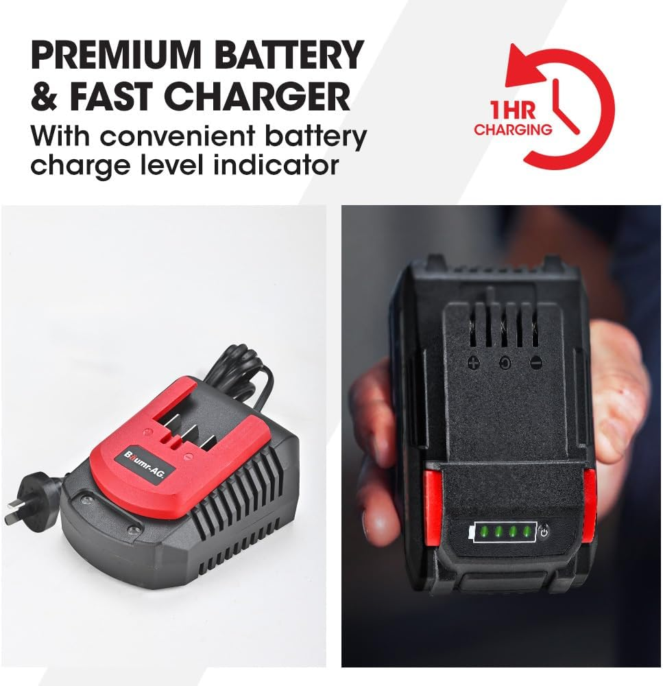 Baumr-Ag LN3 20V SYNC Cordless 2In1 Line Trimmer & Lawn Edger, with Battery and Charger Kit, Adjustable Head, Guide Wheel image number 5