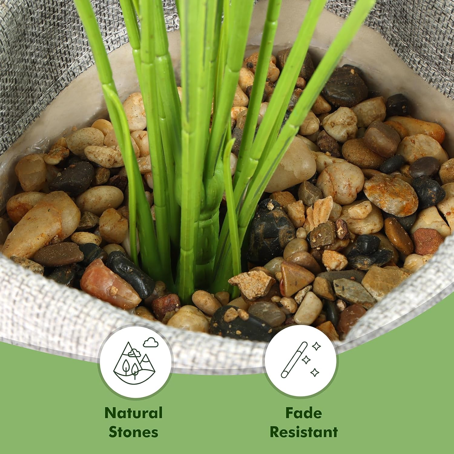 Artificial Areca Palm and Monstera Deliciosa Plants in Hessian Pot, 2-Pk, Large UV Resistant Fake Plants with Realistic Leaf Texture, Indoor Artificial Plants for Home Decor, 65Cm High, Fade Resistant