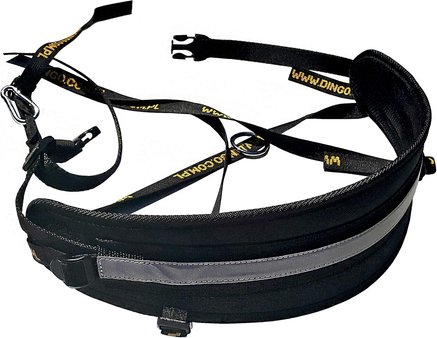 DINGO Canicross Belt 4-In-1 Universal, Adjustable, Safe, Reflective, Multifunctional, Hands-Free Dog Walking Belt for Running, Sports, Jogging, Training, Black (12780-2) image number 2