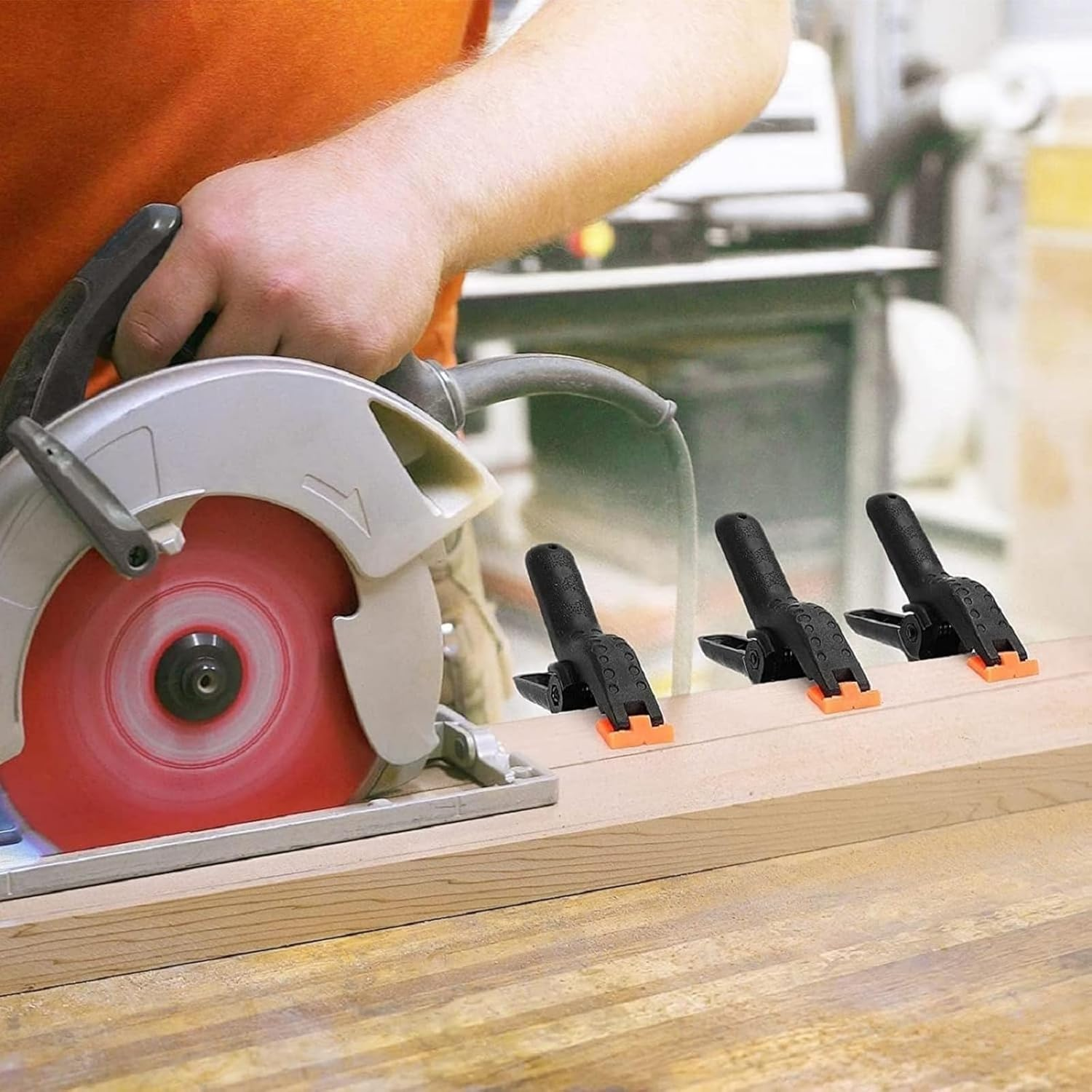 12 Pcs Spring Clamps, 3.5 Inch Heavy Duty Nylon Clips for Woodworking, DIY Projects, Crafts, Photo Studios and Background image number 6