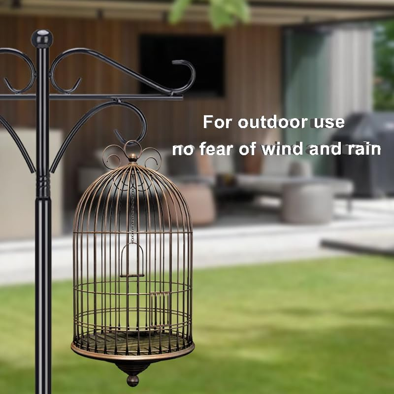 2PCS Shepherd Hooks Outdoor, 92 Inch with 5 Prong Base, Heavy-Duty Bird Feeder Pole Stand for Hanging Plant, Flower Pots, Lanterns, Wind Chime, Weddings Decor image number 4