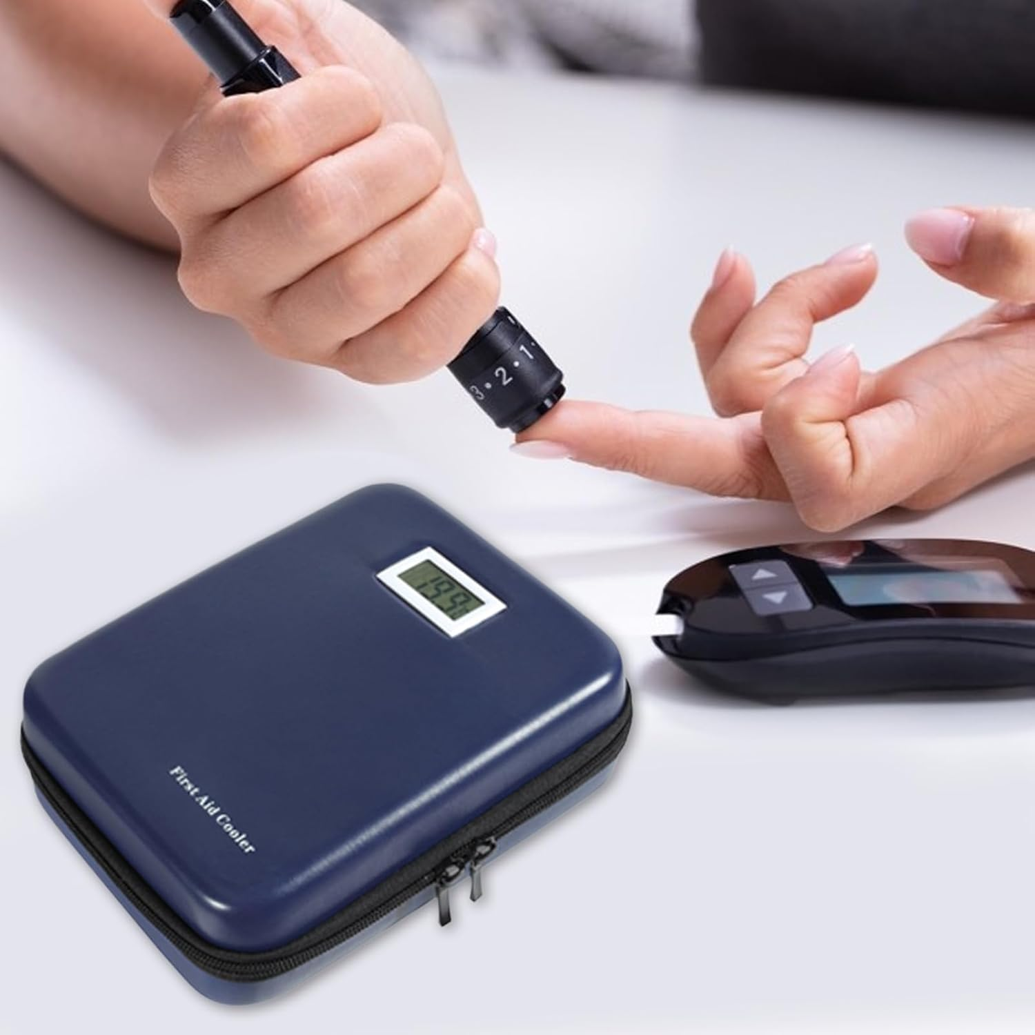 Cooler Bag,Insulated Freezer Bag for 9-12 Hours | Cooling Case Box with Storage Function for Cool Travel Hiking Camping Outdoor Flight Business Trip Car Home image number 5