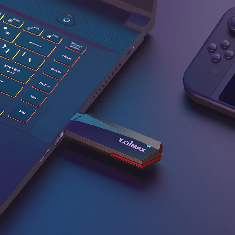 Edimax Wi-Fi 6 AX1800 USB 3.0 Adapter | Dual Band, 1201Mbps (5Ghz), 573Mbps (2.4Ghz) | MU-MIMO + OFDMA for Lower Latency and Multiple Streams | Windows 10/11 Support | EW-7822UMX image number 1