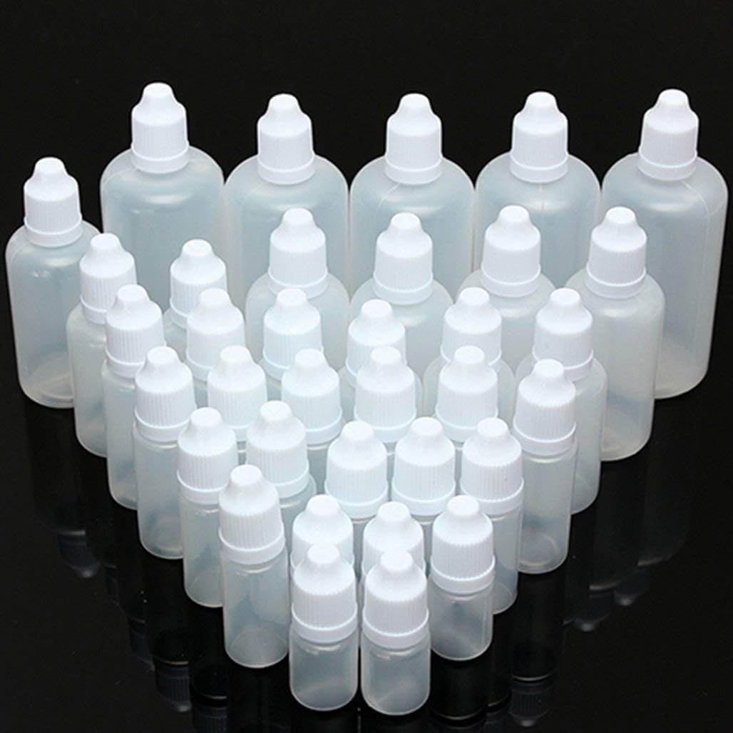 5Pcs White Reusable Plastic Empty Squeezable Eye Liquid Dropper Bottles 10 Ml Attractive Design image number 2