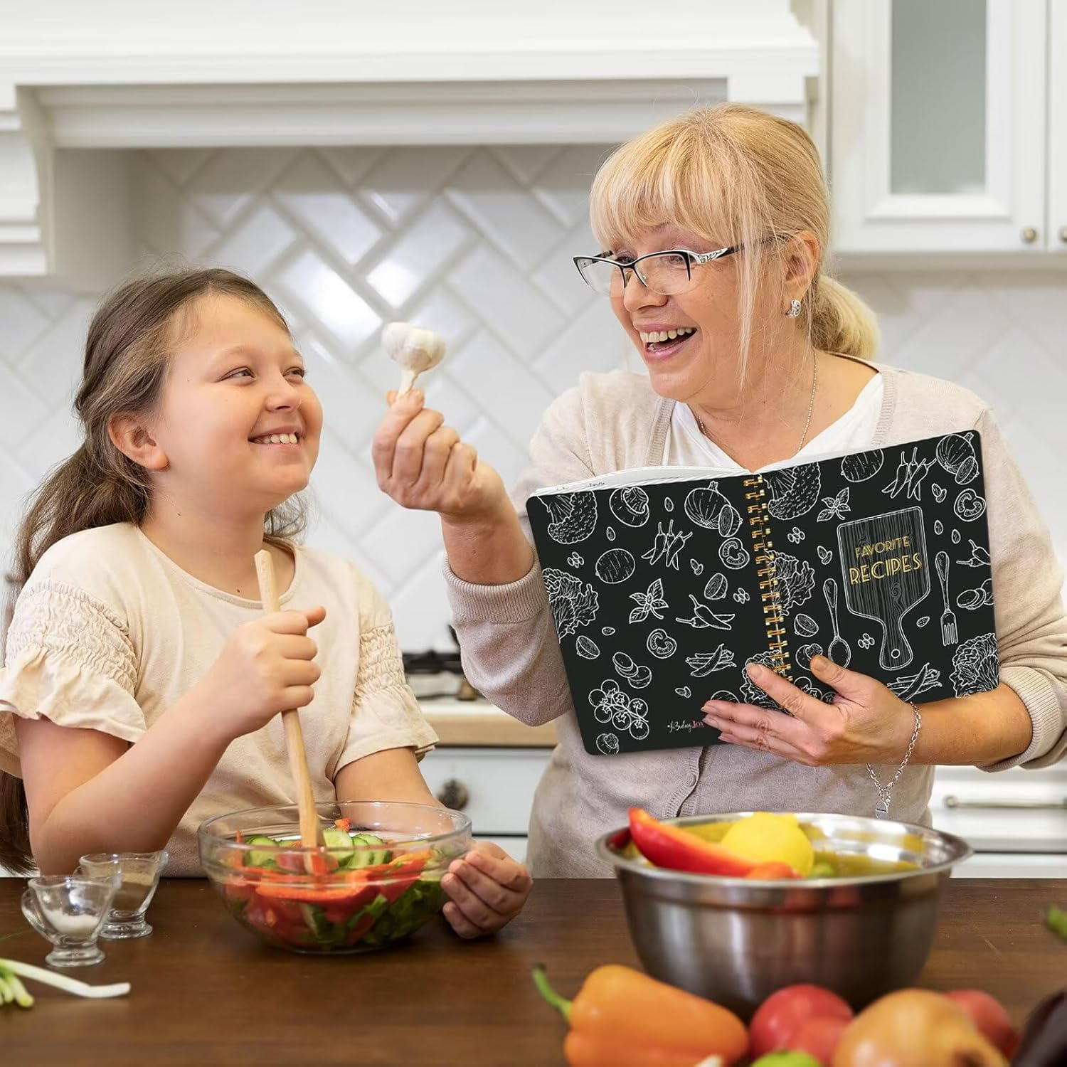 Lubudingjoy Blank Recipe Notebook to Write in Your Own Recipes, Full Page Sprial Hardcover Personal Recipe Organise, Recipe Journal Hold 140 Recipes (Black) image number 3