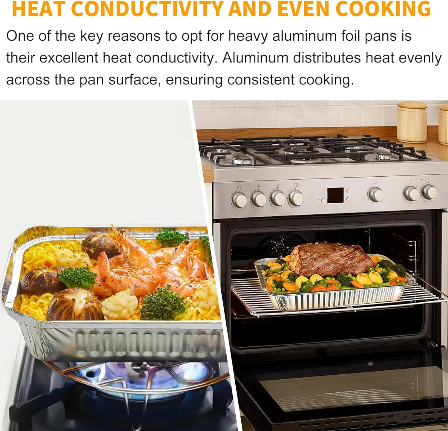 50 Pack Foil Trays with Lid 670ML/EA, 20X11X5.5Cm Aluminum Foil Pan Large Capacity Foil Food Containers Tin Foil Takeaway Box BBQ Oven Baking Pan for Cooking Heating Storing Meal Prep Freezer (670ML)