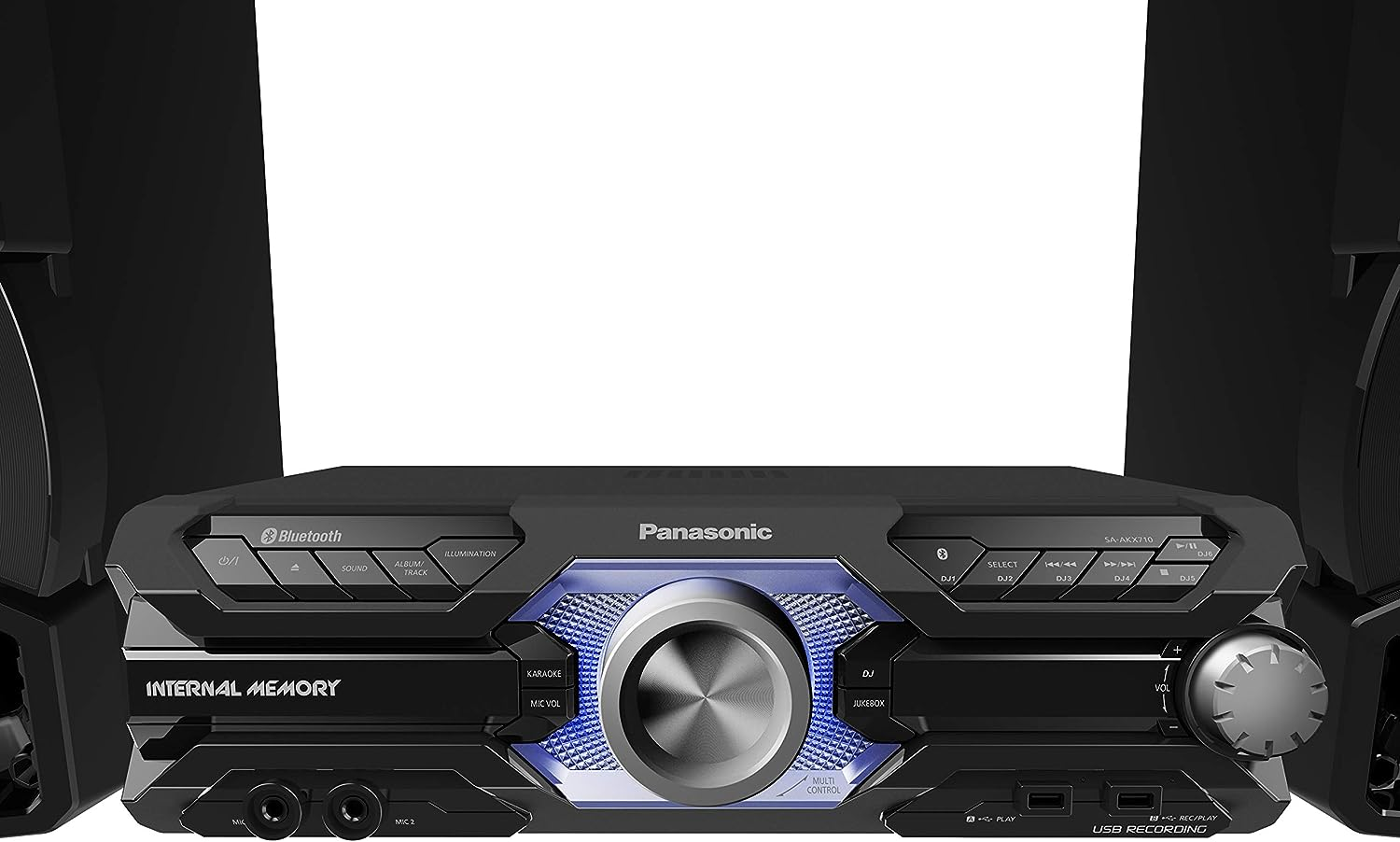 Panasonic 2.0 Channel 2000W Mini Hi-Fi System with Bluetooth (SC-AKX710GSK) image number 5
