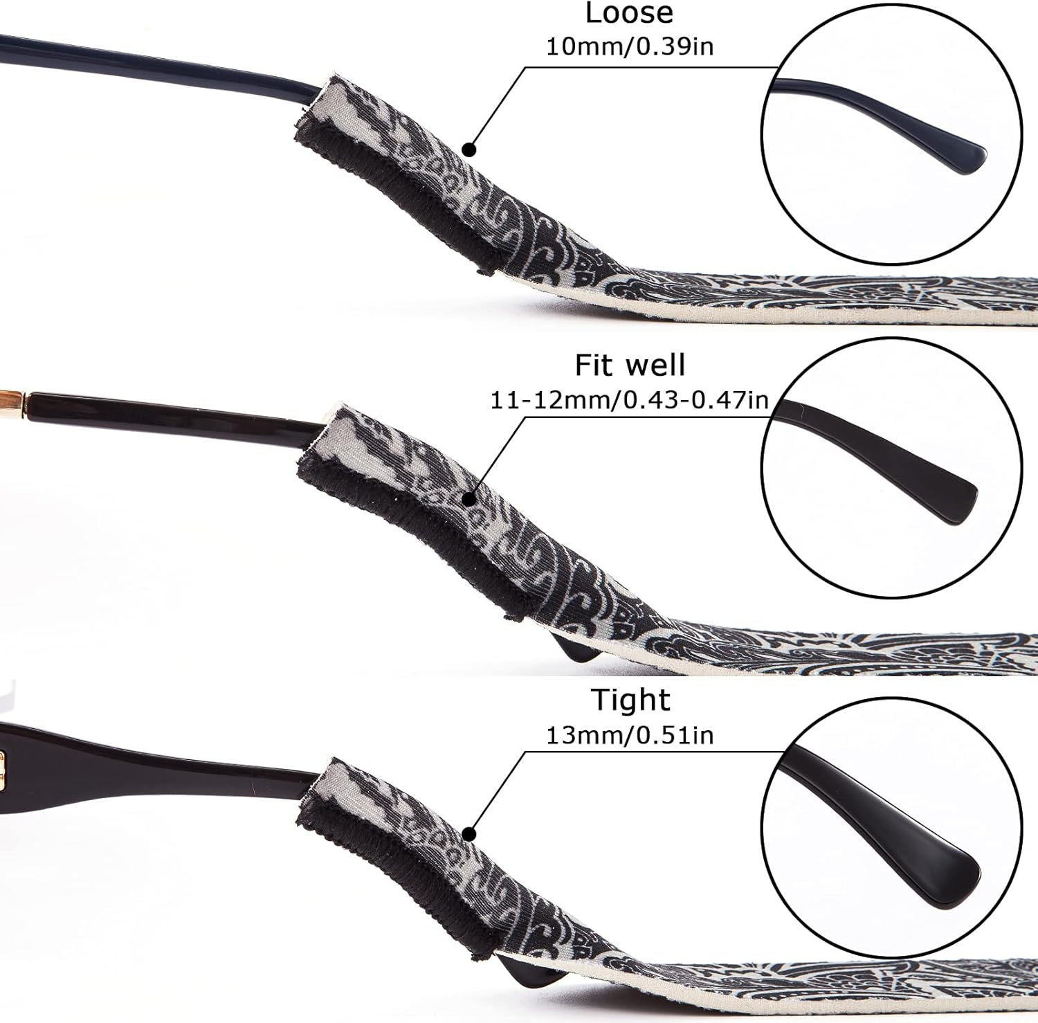 TRIUMPH VISION Floating Sunglasses Straps 3 Pack Safety Eyewear Retainer Women Glasses Holder Kids Eyeglass Band Floats Men image number 4