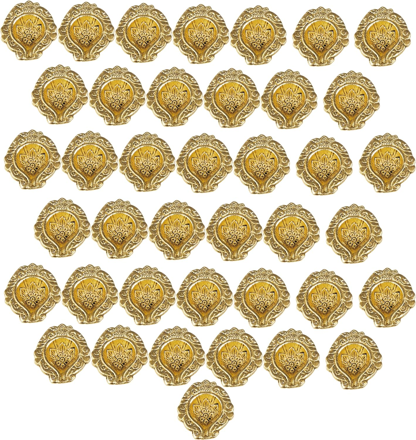 Wonder Care Metal Gold Oil Lamps for Diwali Decorations for Home Diya | Decor for Diwali with Diya Set | Diwali for Pooja ,Return Gift for Friends, Family Indian Diya Lamp Diwali Diya 40 Piece Set image number 2
