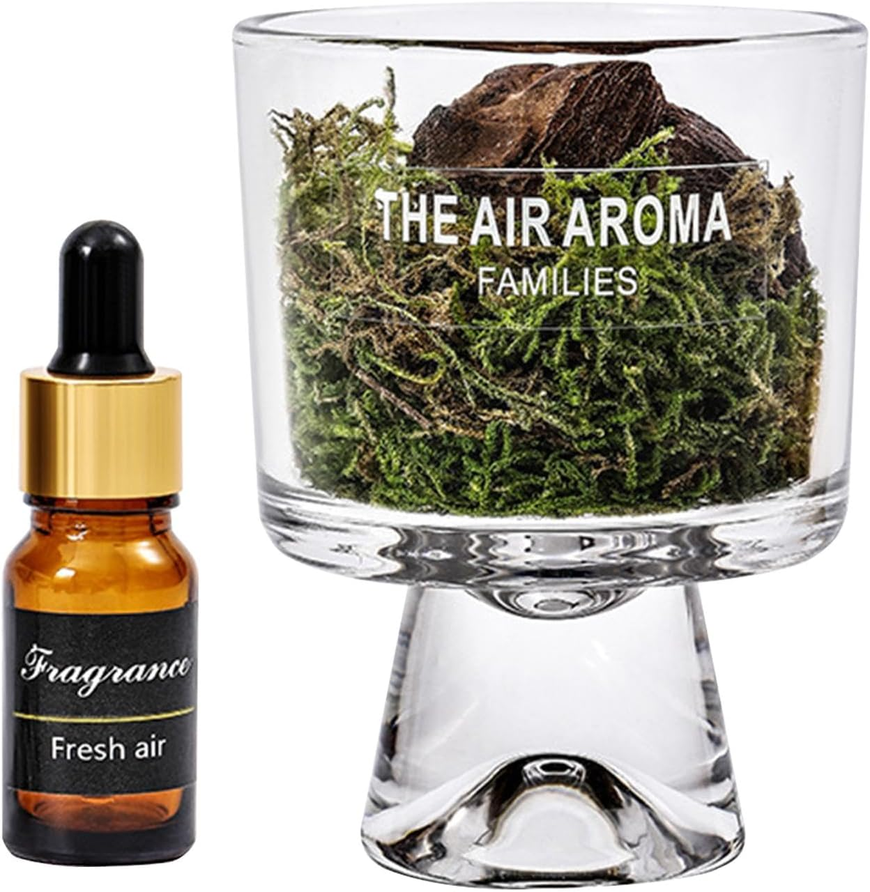 Plant Diffuser | Pine Moss Passive Diffuser Oil Set,Home Fragrance Diffuser, Long-Lasting Decorative Oil Diffuser for Decorating at Home, Workplace or Car