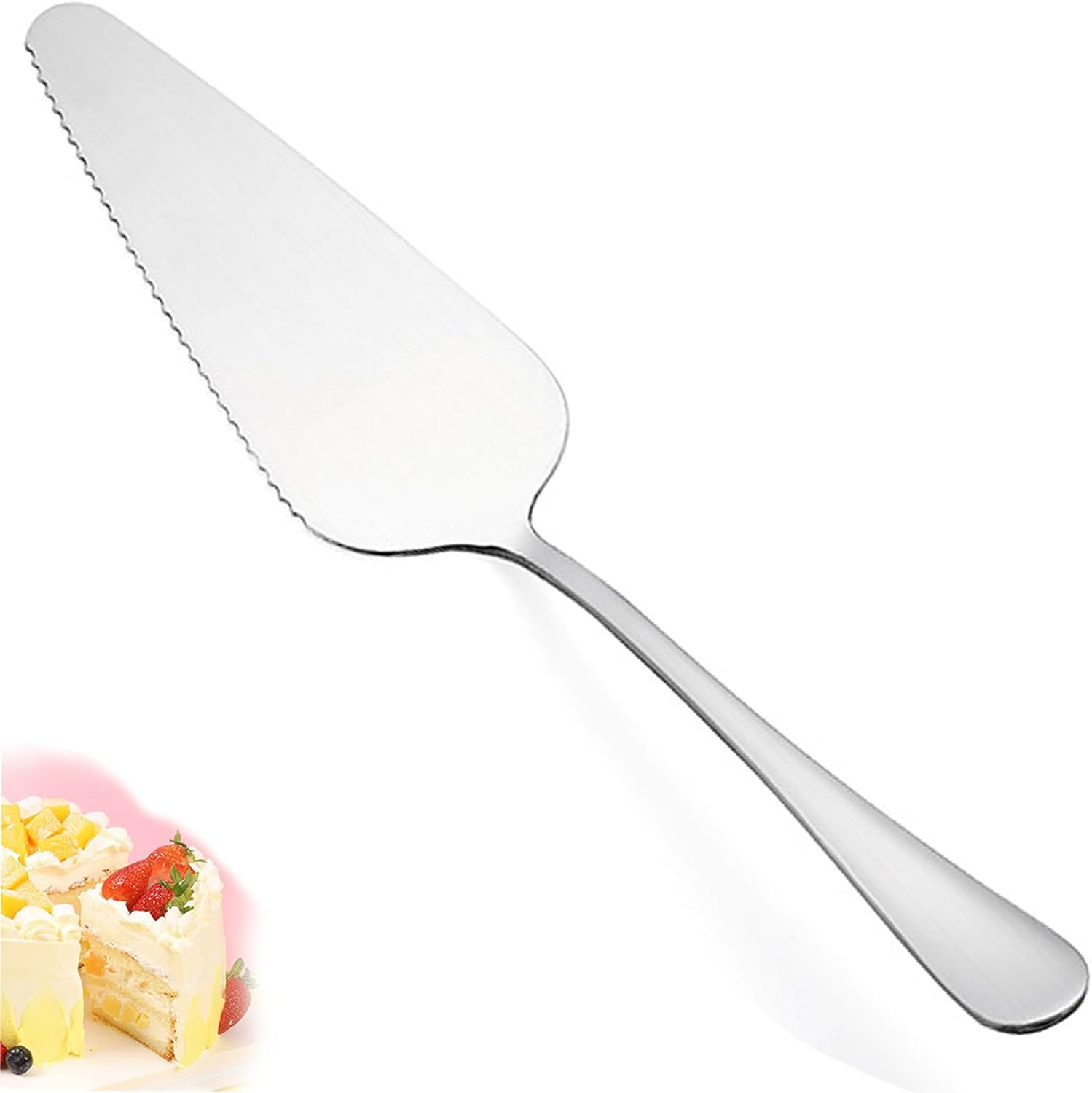 Tiokin Cake Server, Pie Server, Cake Cutter, Pizza Cutter with Serrated Edges, Premium Stainless Steel Pizza Cake Slicer, Cake Server for Brithday Parties, Weddings, Kitchens, Restaurants