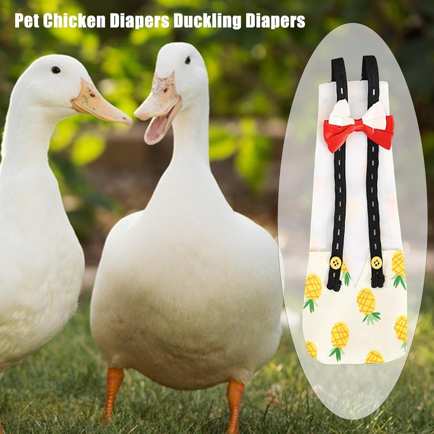 Duck Diapers for Pet Ducks | Pet Poultry Diapers,Adjustable Duck Diapers, Washable Chicken Diapers, Reusable Diapers for Poultry, Chicken and Duck Supplies image number 3