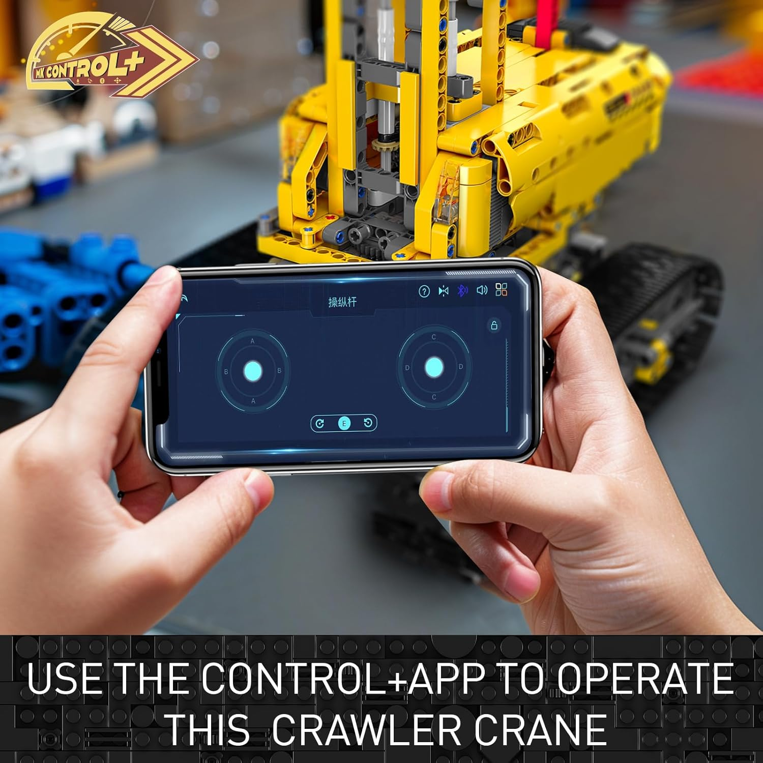 Mould King 17059 Crawler Crane Engineering Vehicle Building Set, Remote Control Excavator Car Model Block Kit MOC, STEM Gift Toy to Build for Boys Girls Aged 14+ 1731Pcs image number 2