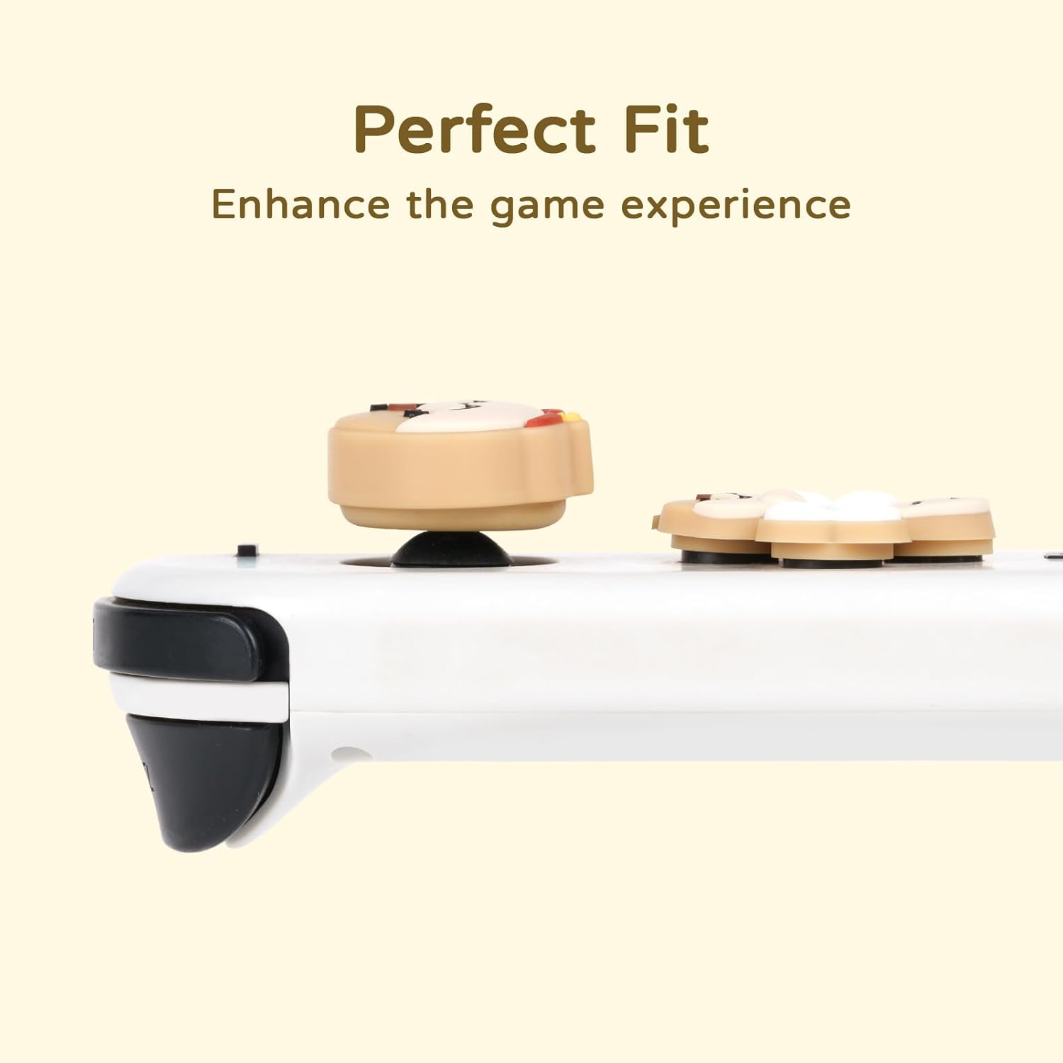 BUBBLELOGUS Soft Silicone ABXY Key Buttons Sticker Joystick Cover, Cute Cross D-Pad Button Caps Thumb Grips Set for Nintendo Switch/Oled Controller - Snake Spot image number 3