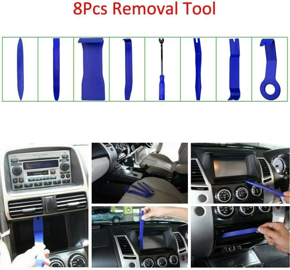 Professional Car Trim Removal Tool Kit, 12-Piece Upholstery Pry Tool Set for Door Panel & Audio Stereo Removal, Fastener Clip Pliers for Auto Detailing & Repair, No-Scratch Nylon Car Clip Remover image number 5