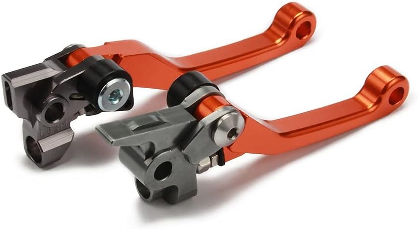 Anxin Motorcycle Brake Clutch Lever Foldable Levers Set CNC for 125 150 250 300 350 450 500 SX XC EXC SXF XCW XCF XCFW EXCF TPI Dirt Bike Orange image number 1