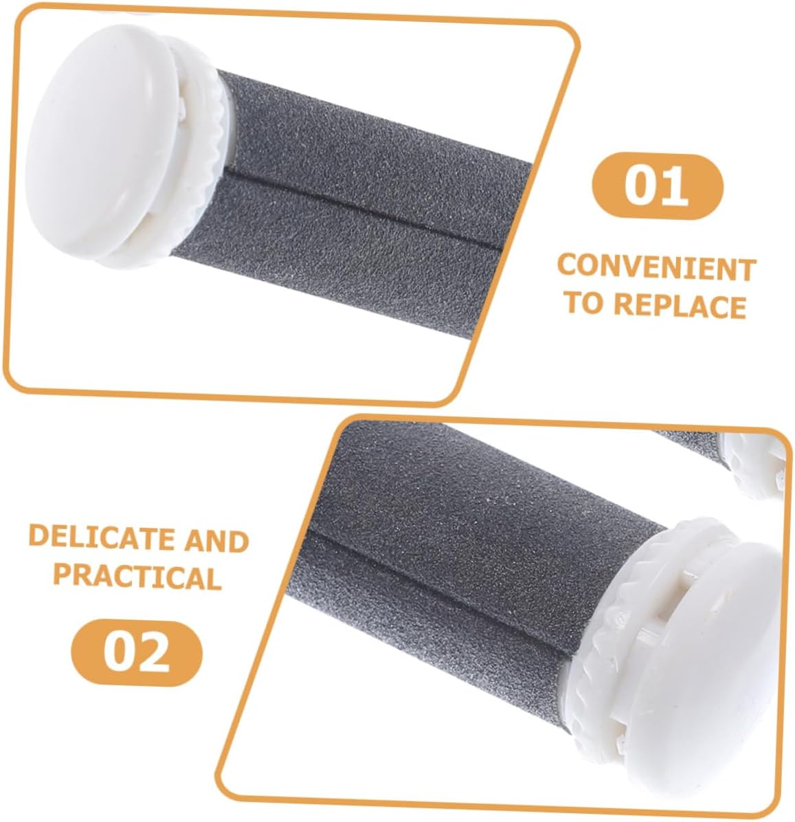 CANIGHT 6Pcs Replacement Roller Refill Electric Foot File Roller Foot File Replacement Heads Pedicure Replacement Rollers Dead Callus Removing Tools Pedicure Accessories Pedicure Tools image number 4