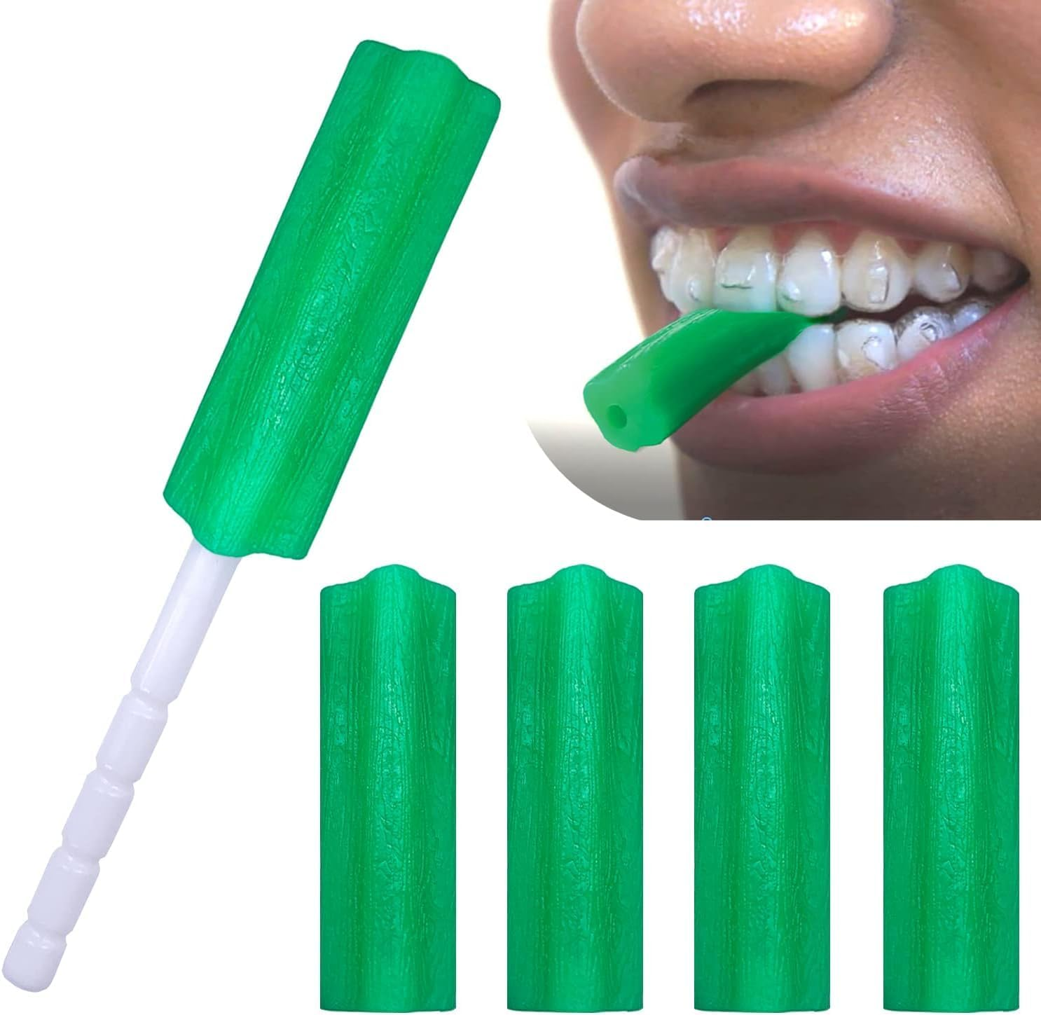 Orthodontics Chewies for Aligner Trays, 4 Pcs Mint Scented Aligner Chewies, Non-Slip, Dental Care, Ruibex image number 3