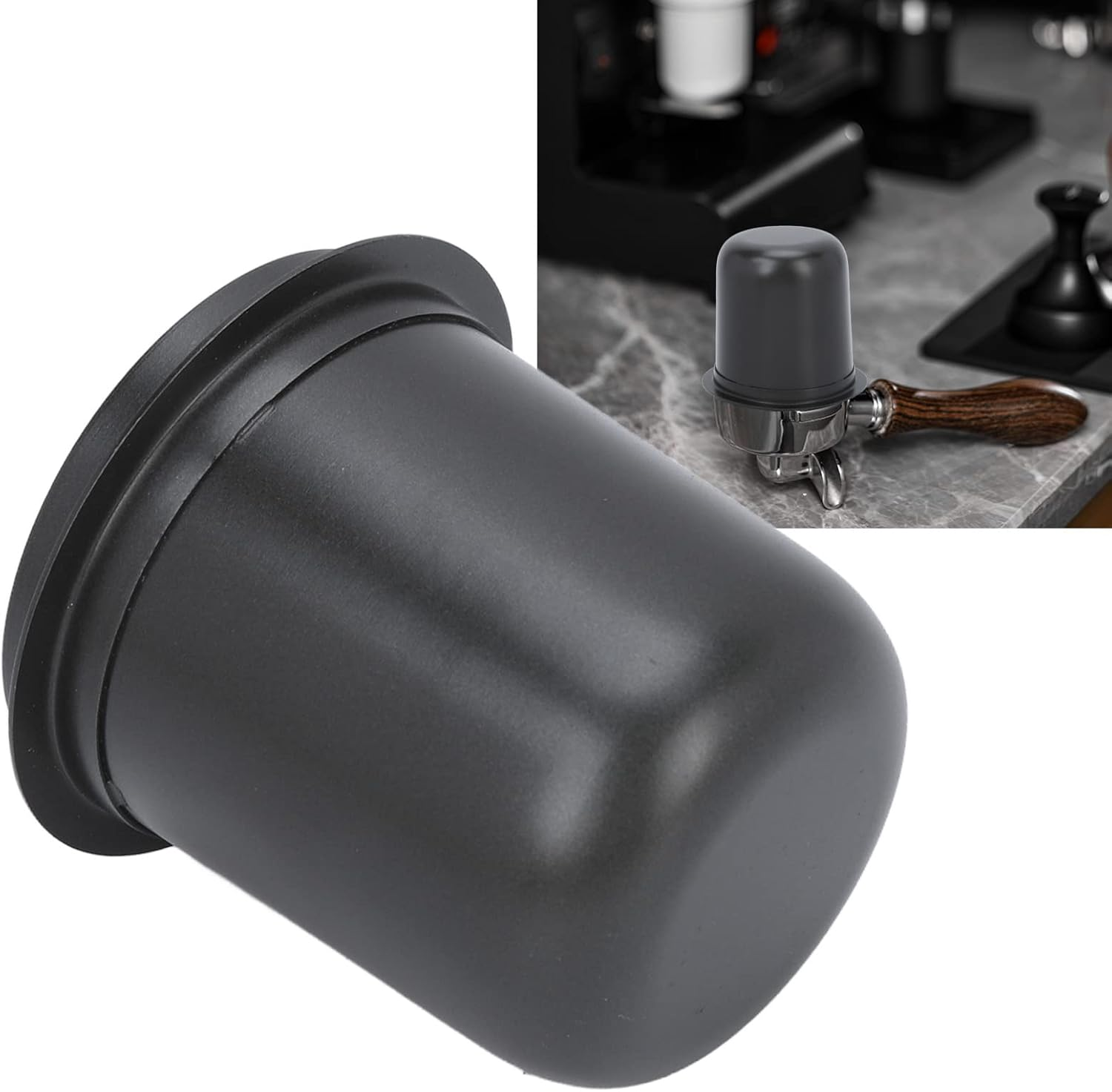 Dosing Cup, 58Mm Stainless Steel Coffee Dosing Cup, Portafilter Dosing Cup, Espresso Dosing Cup for Coffee Tamper, Espresso Coffee Machine Tools, Fits 58Mm Portafilters (Black image number 6