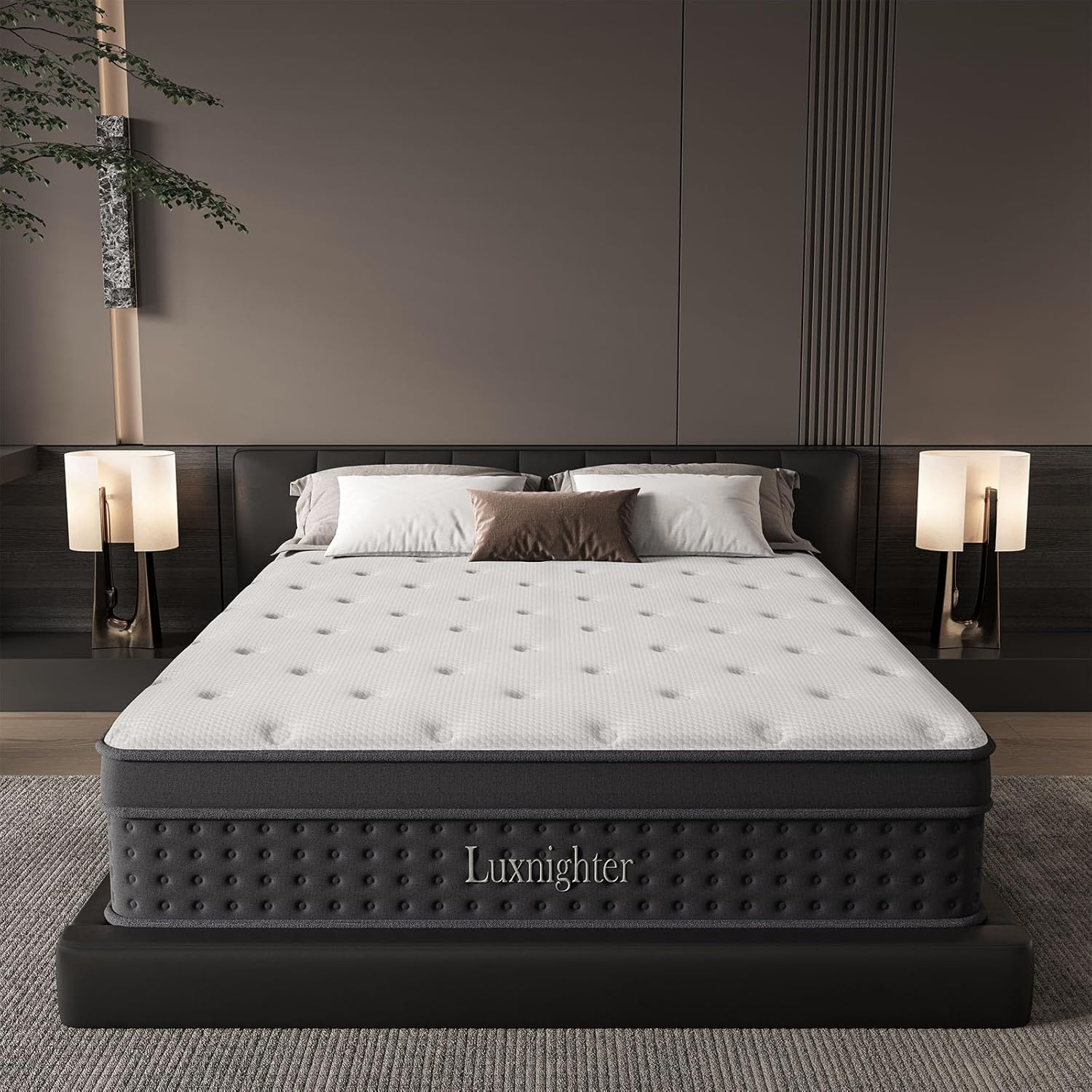 Double Mattress, 26Cm Thick Hybird Mattresses in a Box, Gel Memory Foam Hybrid Mattress for Motion Isolation,Cooling Soft and Comfortable, Pressure Relief, Medium Firm Support,