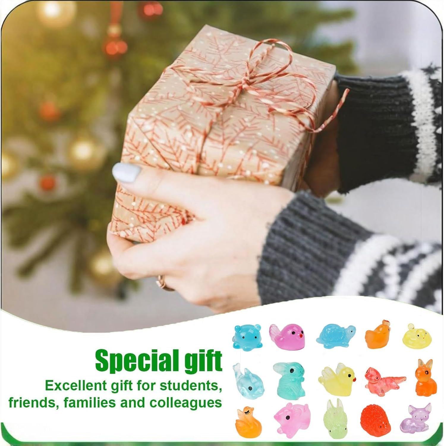 Limcryspp 60 Mini Resin Animal Sets, Cute Garden Decorations with Mini Animal Statues, Slime Charm Crafts, DIY Miniature Scenes, Birthday Party Gifts (Style and Color Random)