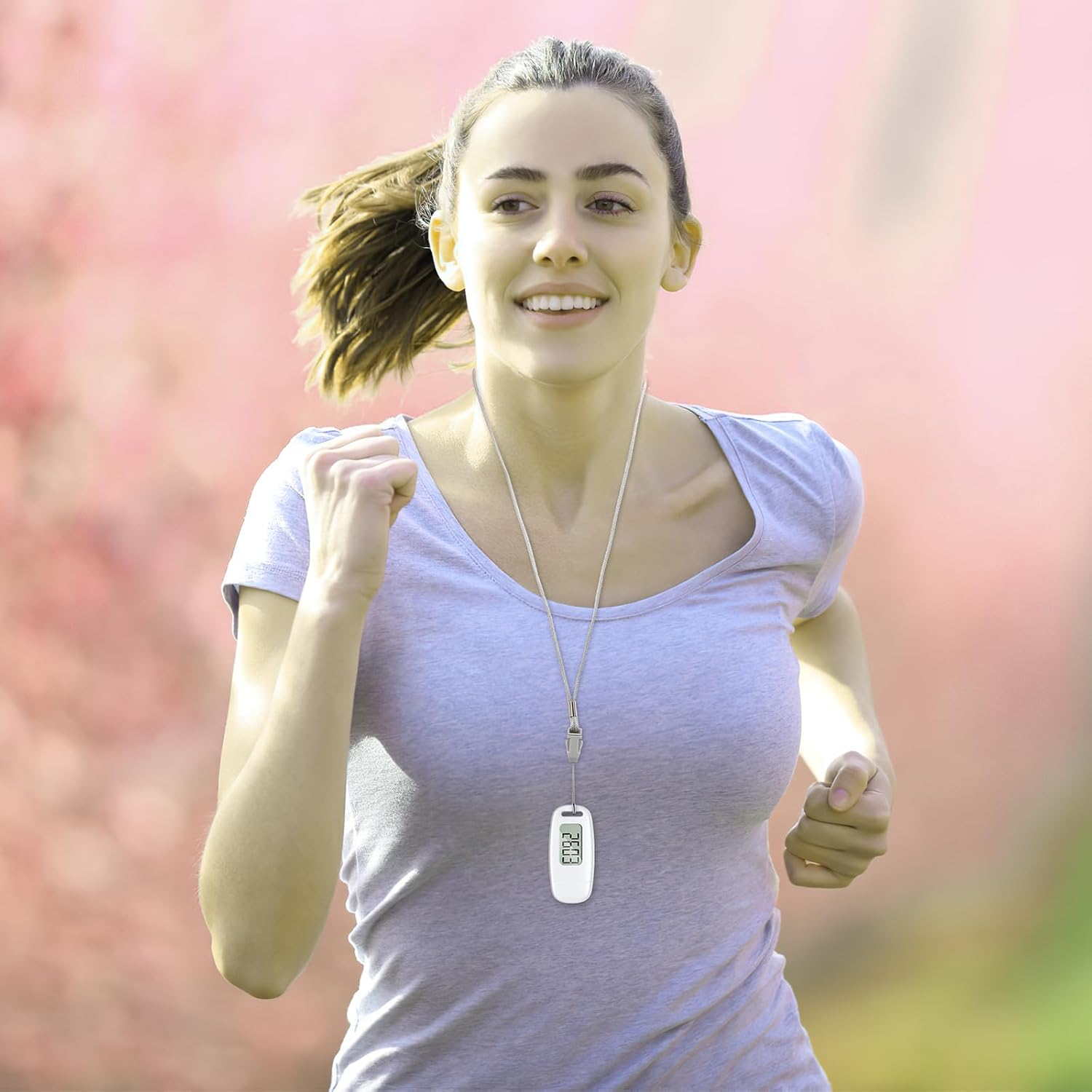 AMIR 3D Walking Pedometer with LED Backlight, Portable Sports Step Counter with Detachable Clips and Lanyard, USB Charging, Track Steps in Real Time, Accurately Pedometer for Seniors Men Women, Kids image number 6