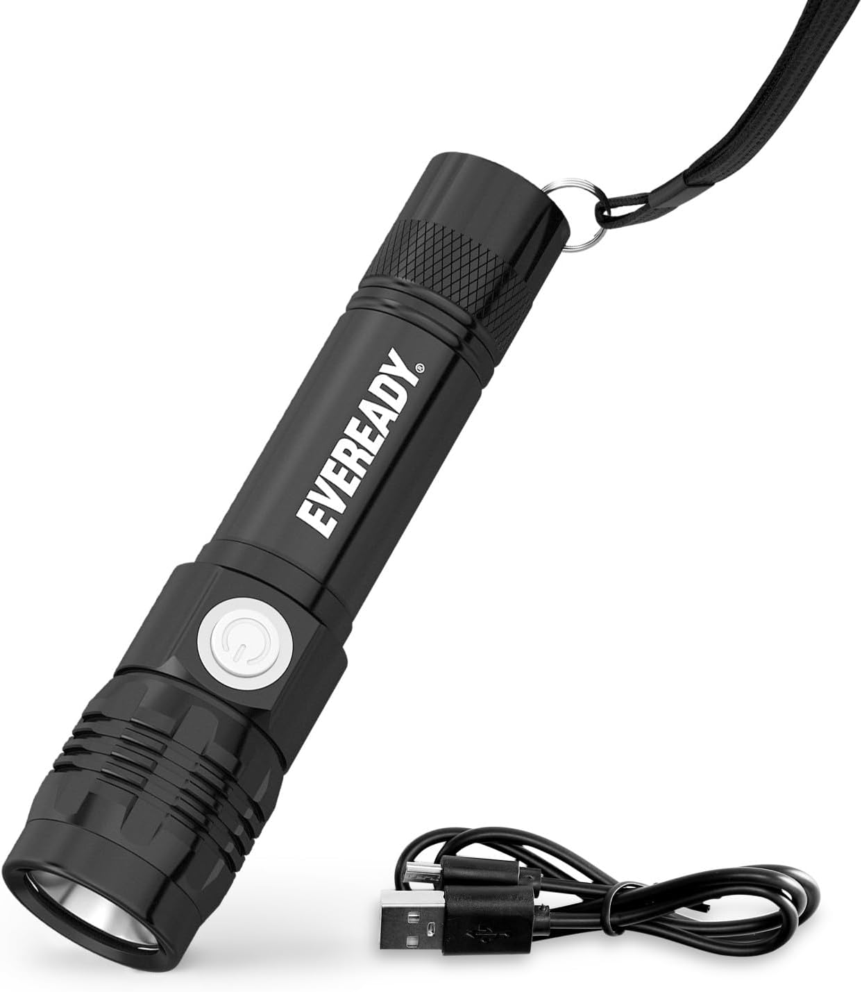 Energizer EVEREADY Rechargeable Flashlight, 500 Lumens, IPX4 Waterproof, Aluminium LED Lamp, Micro USB Charging Cable Included image number 5