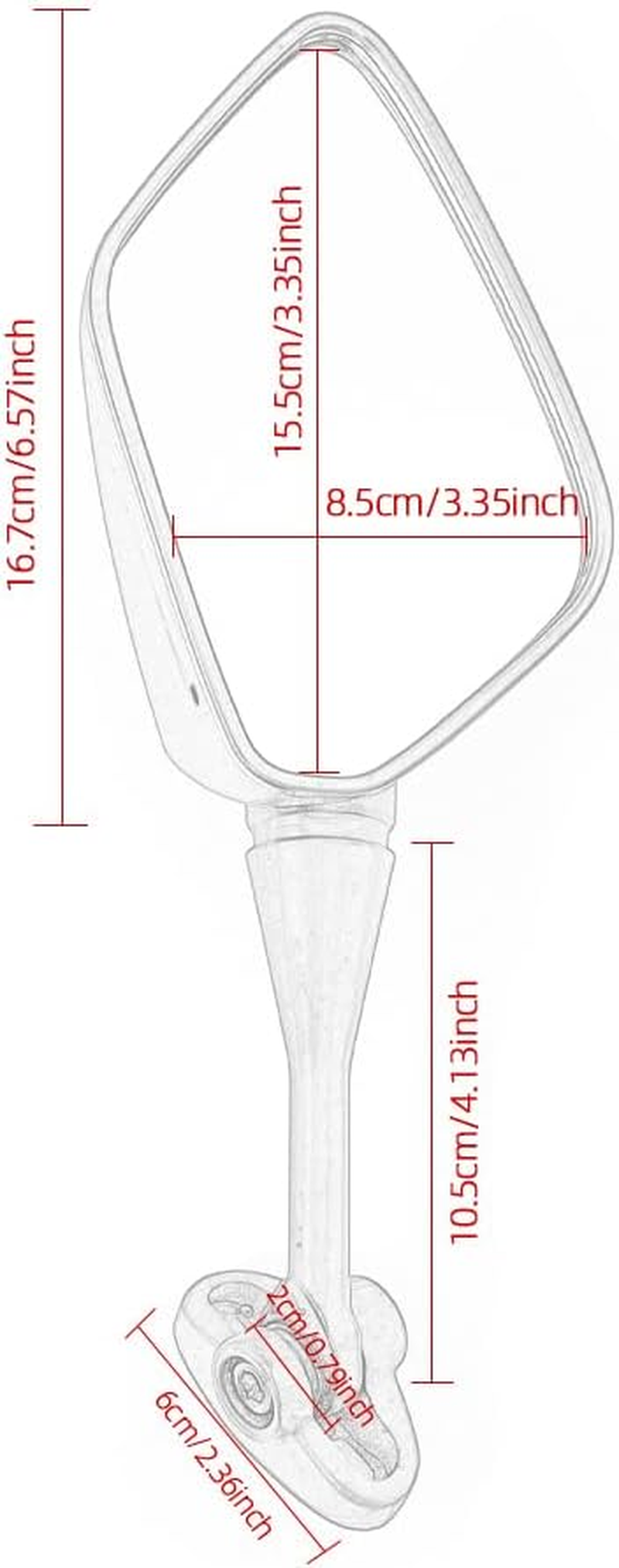 Motorcycle Rear View Mirror Motorcycle Side Mirror Suitable for CBR600F4 1999-2000 RC51 RVT1000R CBR600F4I 2001-2005 image number 2