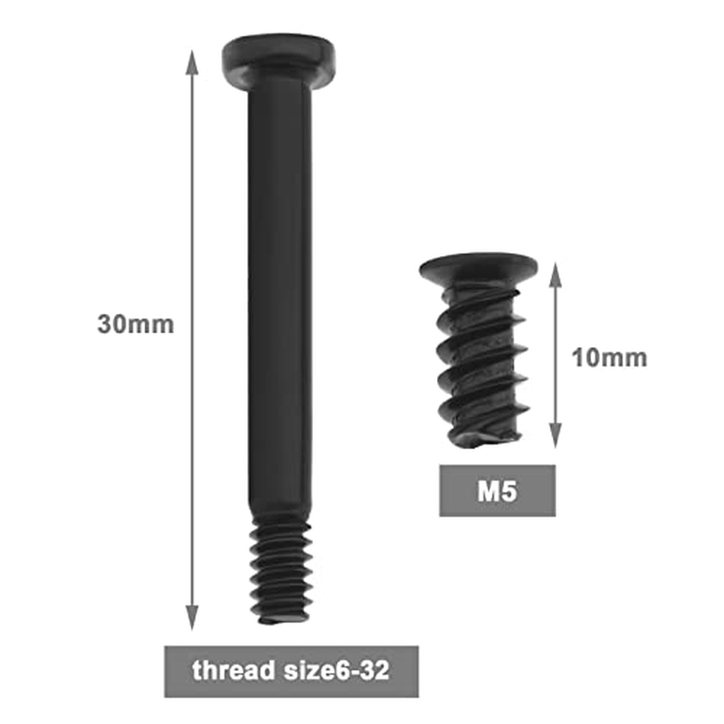 100 Pack Computer Case Fan Screws Kit PC Fan Screws Housing Radiator Screws Computer Chassis Fan Components 50PCS #6-32X30Mm & 50PCS M5X10Mm Black