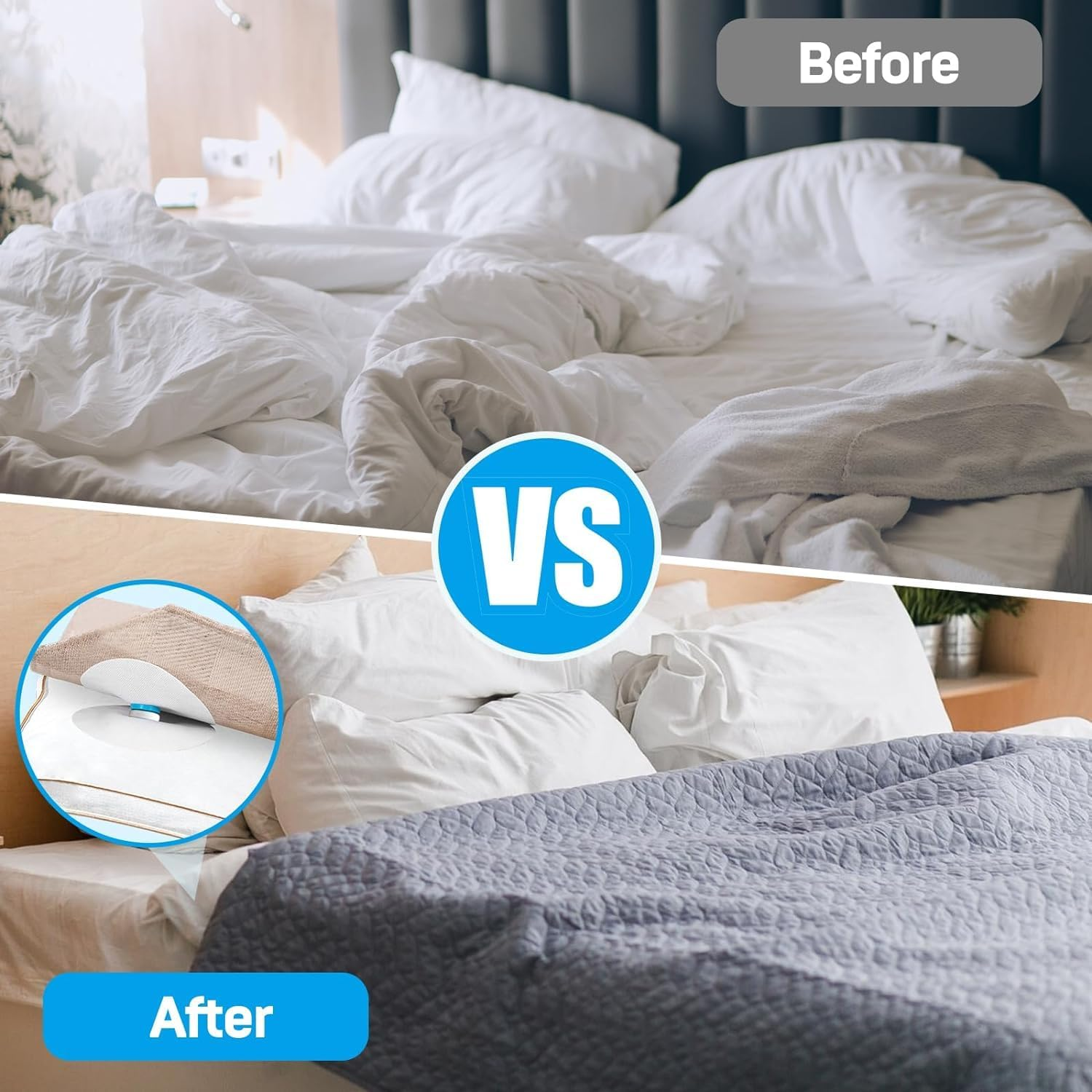 20 Pcs Duvet Cover Snaps Clips,Plastic Duvet Cover Buckle,Holds Your Comforter in Place,Prevent the Bed Duvet from Shifting in the Quilt Cover image number 2