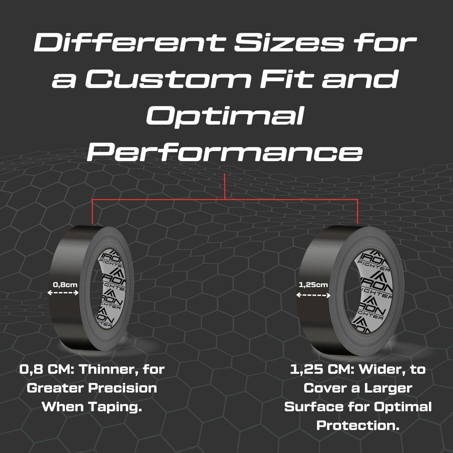 6X Rolls of Athletic Finger Tape Sports 1,25CM/0.5IN X 13,7M/45FT - BJJ Brazilian Jiu Jitsu - Rock Tape for Climbing - Crossfit - Judo - Volleyball - Black Sports Tapes Strapping image number 3