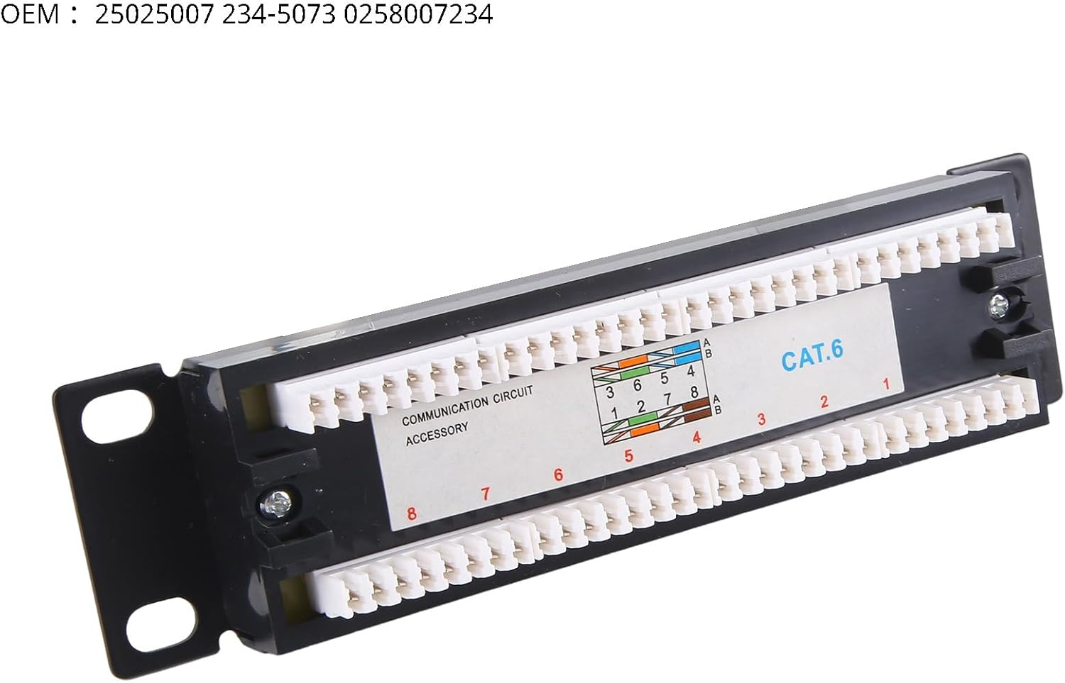CAT6 8 Ports Patch Panel Rack Network 10 Inch 1U Rack Mount with RJ45 Socket for Household Distribution Frame Easy to Use