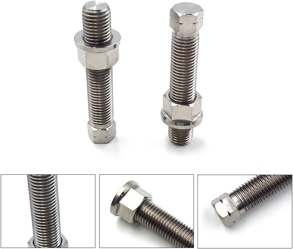 Motorcycle Titanium Alloy Chain Adjuster Bolt 1 Pair M8*1.25 Motocross for CRF WRF YZF KXF RMZ Dirt Bike (M8 Natual) image number 3