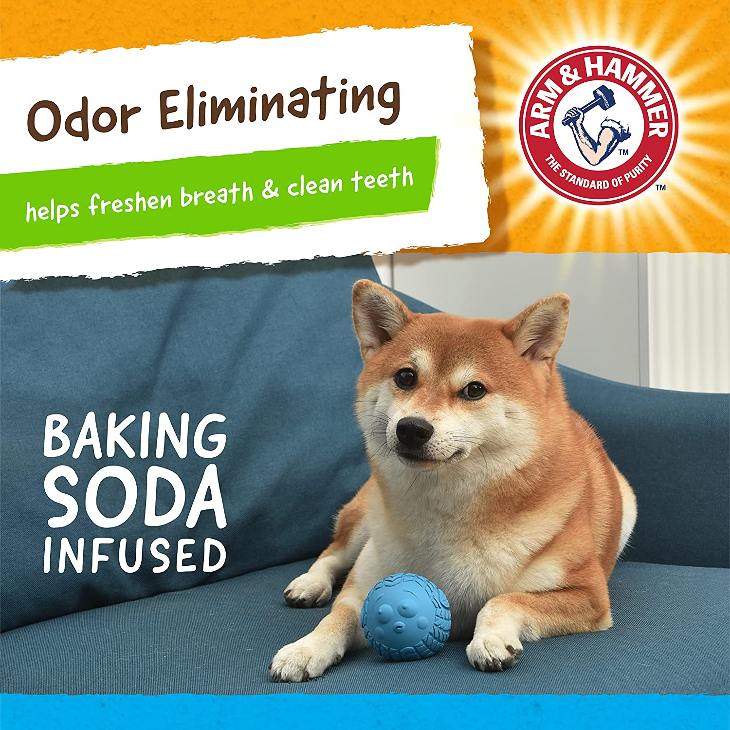 Arm & Hammer Super Treadz Blowfish Dental Toy for Dogs image number 5