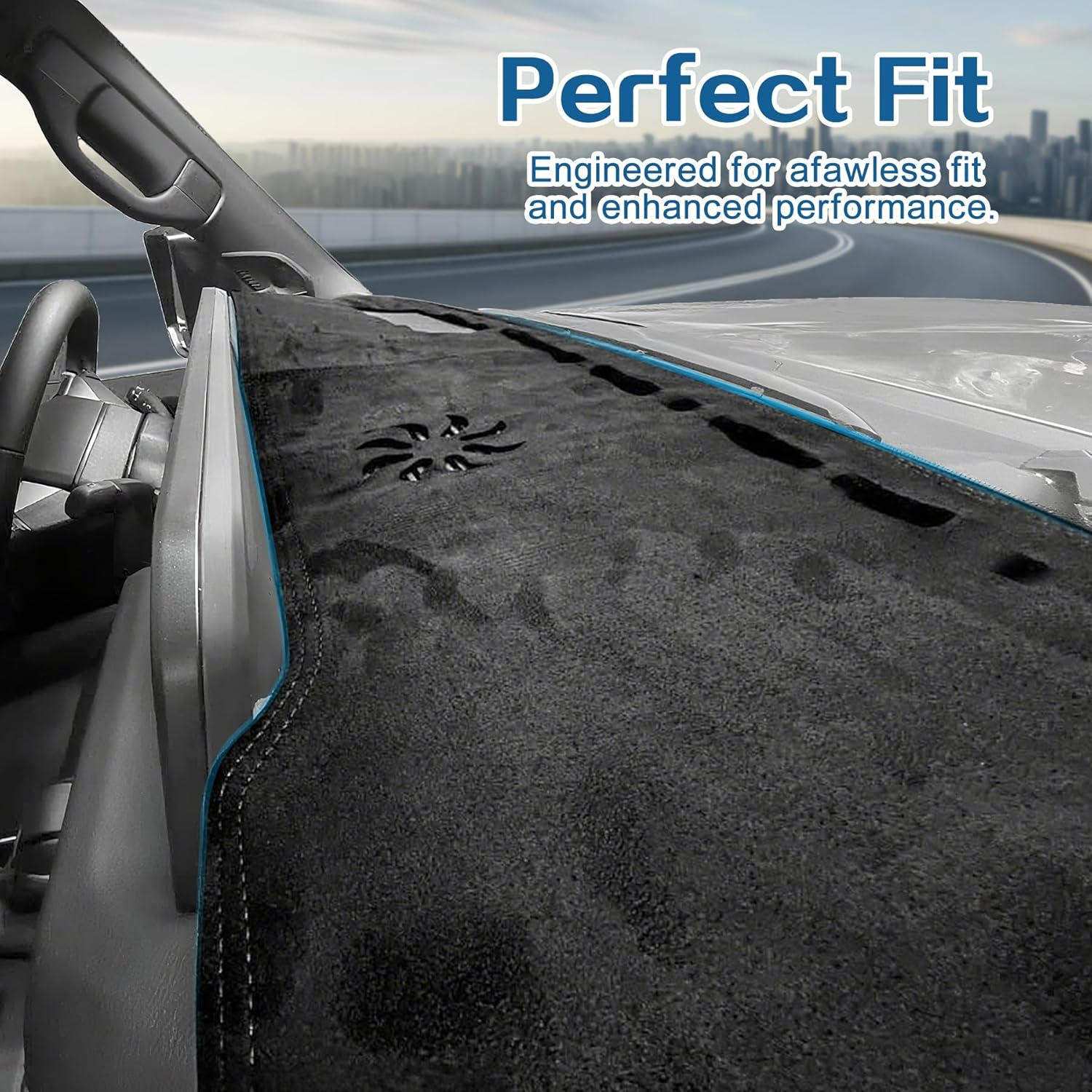 Dashboard Cover Dash Mat for Toyota Prado 250 Series with HUD 2025-2024 Non-Slip Suede Dashboard Pad Anti-Glare Sun Shade Protection Interior Accessories image number 5