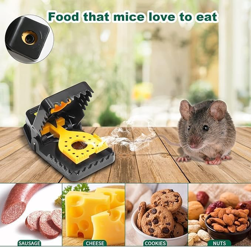 Mouse Traps, Rat Trap Quick Effectively Best Mouse Trap [2025 Update] Reusable Plastic Mousetraps Used Indoor & Outdoor Mice Snap Traps for Basement/Garage/Attic Anywhere 4Set image number 2