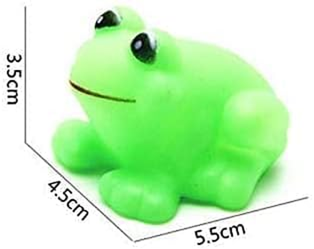 Bath Frog Toys 12 PCS Mini Rubber Frogs Squeak and Float Frogs Baby Shower Toy Party Decoration for Toddlers Boys Girls image number 6