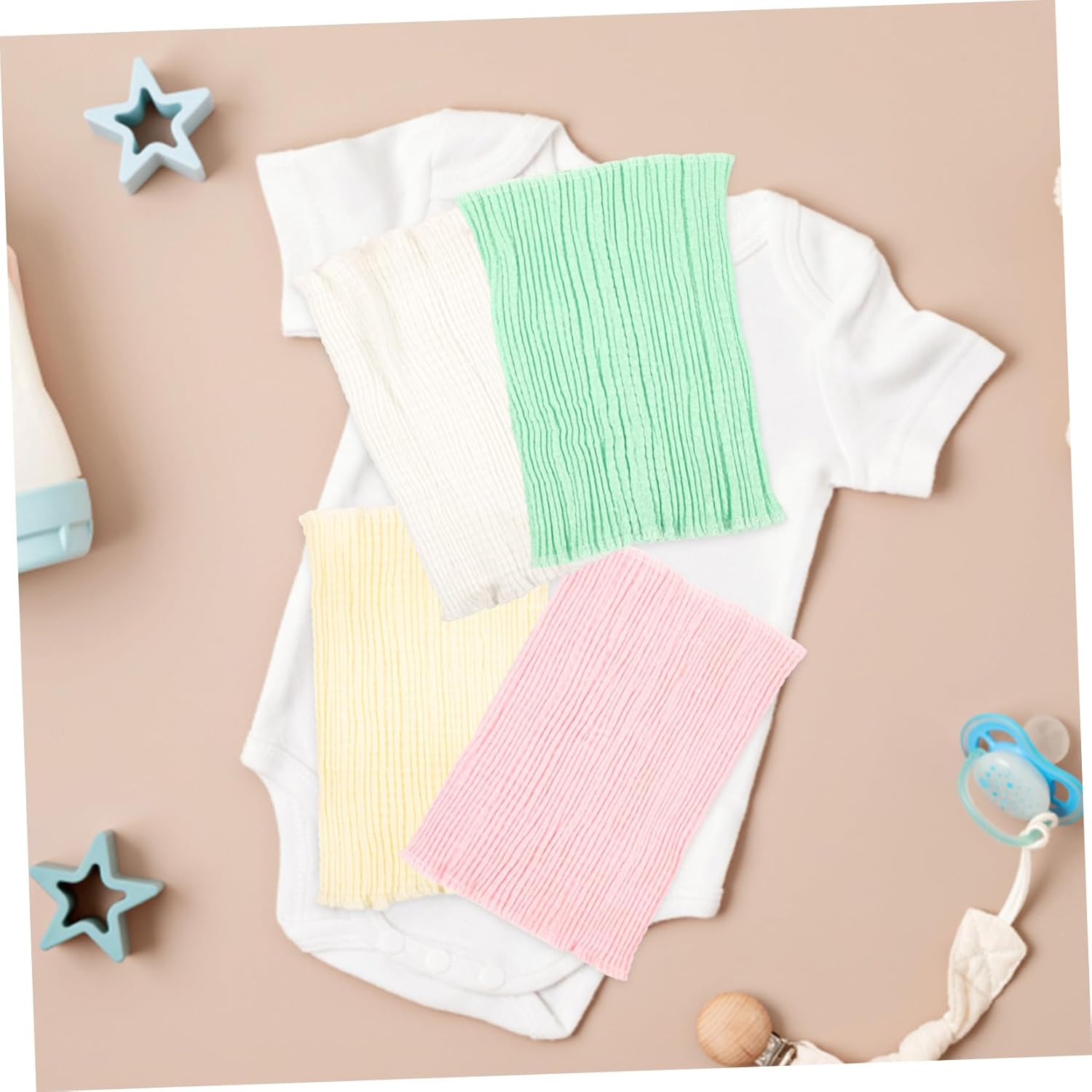 Kisangel 5Pcs Baby Belly Bands for Newborns, Infant Navel Protectors, Cotton Soft Breathable Waist Support Band High Elasticity, Thick Wide Design for and Gas Relief image number 4