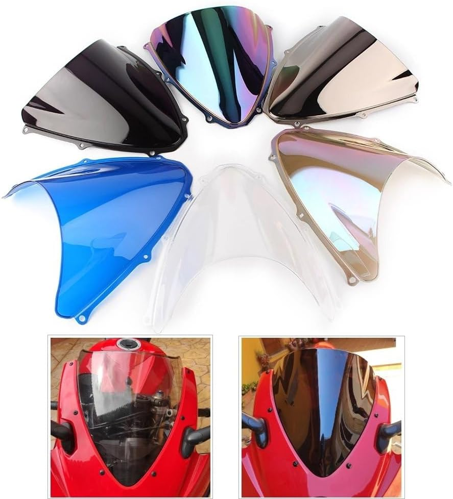 Motorcycle Accessories for Suzuki GSXR600 GSXR750 2006 2007 Motorcycle Parts ABS Plastic Double Bubble Windshield Windscreen Windshield (Color : 3) image number 3