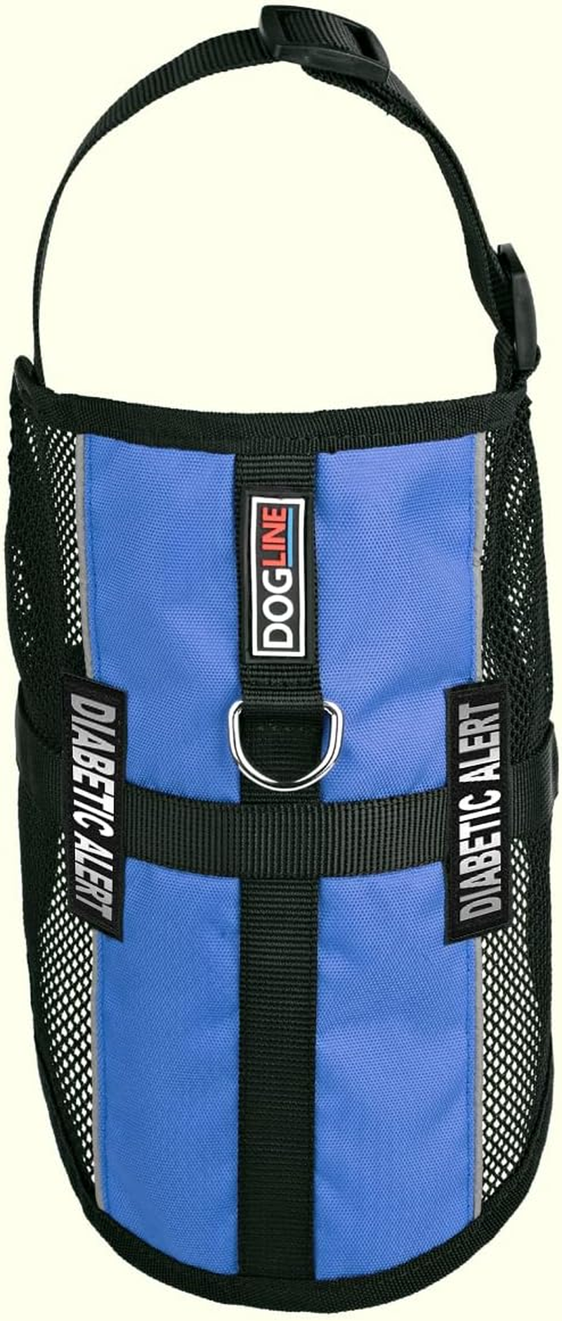 Dogline Maxaire Mesh Vest for Dogs and 2 Removable Diabetic Alert Patches, 30"-38", Blue image number 2