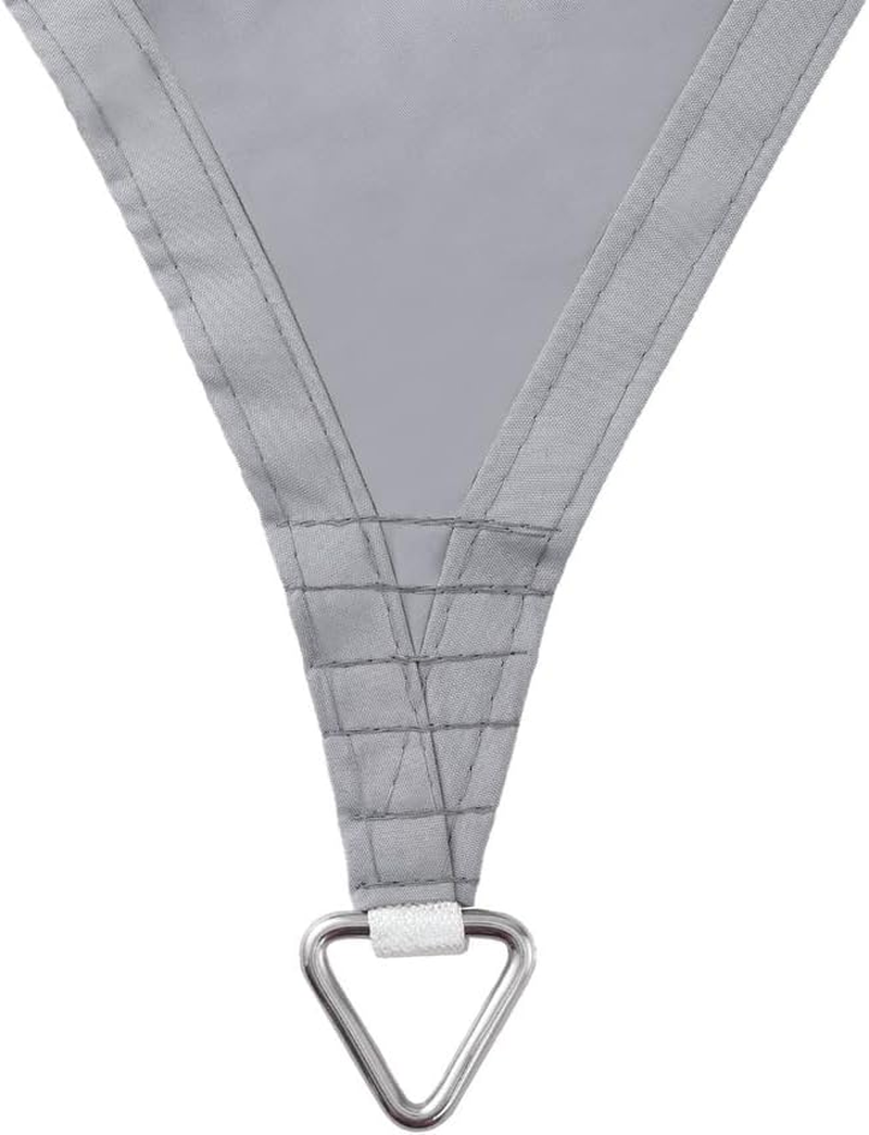Instahut Waterproof Shade Sail Cloth Shadecloth Triangle Grey Sun Canopy 4X4X4M image number 4