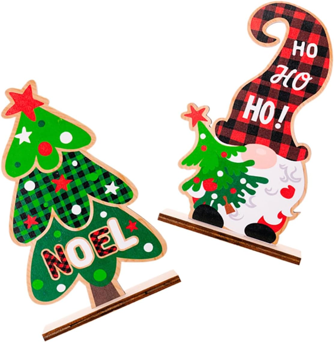 4Pcs Gnome Decorations for Christmas Tabletop Decor Christmas Hats Trees for Holiday Parties Crafts Home and Boys and Girls Room Decoration